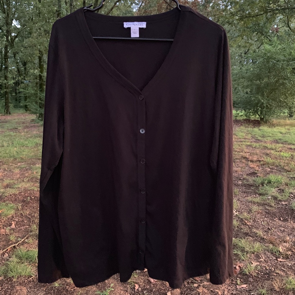 min rogers intimates black shirt women’s s L